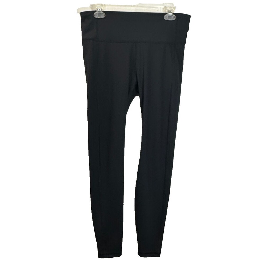 All In Motion Leggings Women's Sz L Black Athletic Gym Pull On Poly Blend Pants